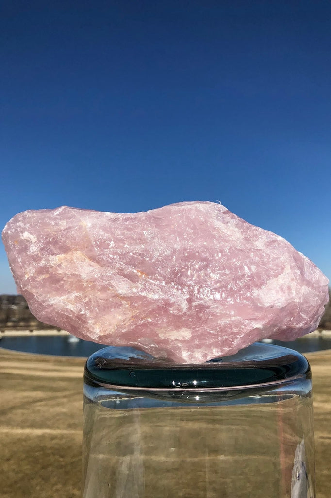 Large Rough Rose Quartz Crystal Rock - ThisBlueBird