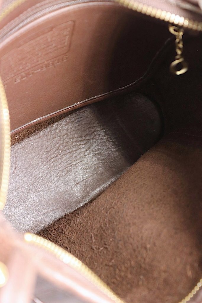 Mahogany Brown Leather Coach Medium Slim Duffle Bag-ThisBlueBird - Modern Vintage