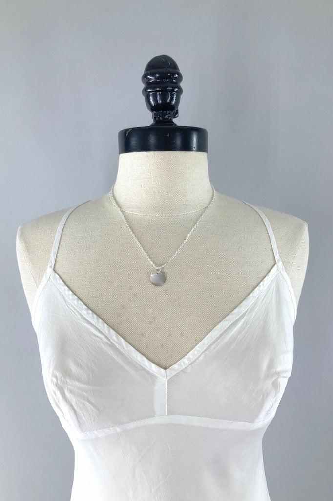 Mother of Pearl Coin Necklace-ThisBlueBird