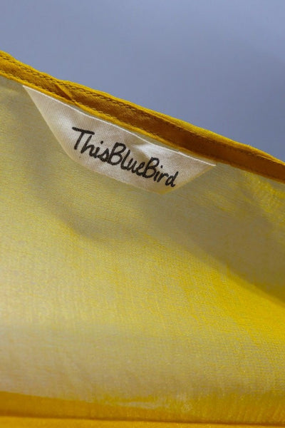 Mustard Yellow Chiffon Cardigan-ThisBlueBird - Modern Vintage