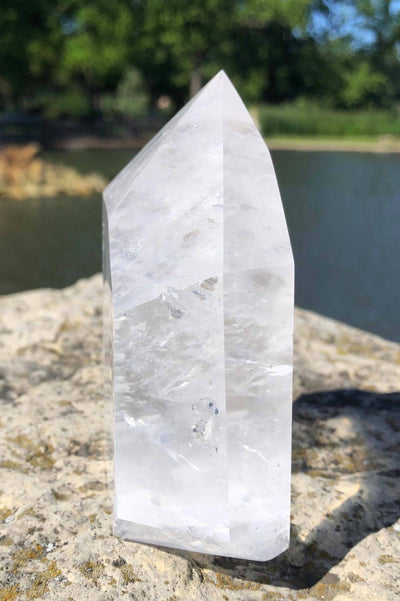 Natural Clear Crystal Quartz Point-ThisBlueBird - Modern Vintage