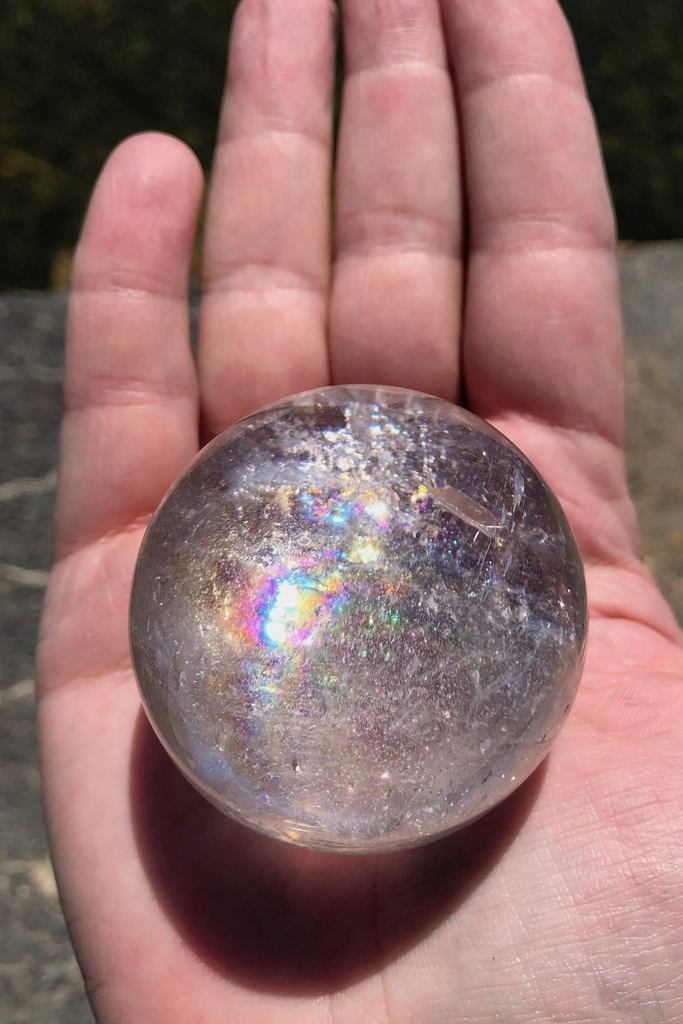 Natural Clear Quartz Crystal Ball Sphere-ThisBlueBird - Modern Vintage