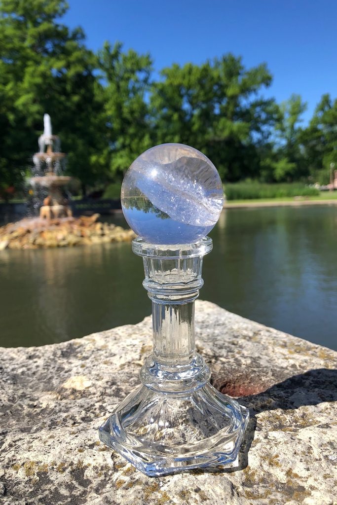 Natural Clear Quartz Crystal Ball Sphere-ThisBlueBird - Modern Vintage