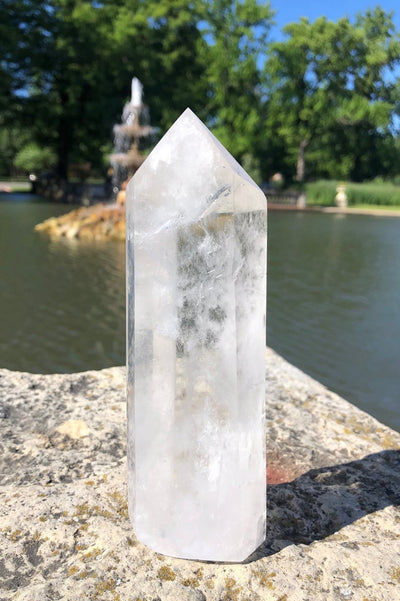 Natural Clear Quartz Crystal Tower Point-ThisBlueBird - Modern Vintage