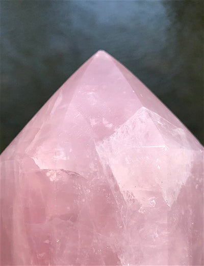 Natural Pink Rose Quartz Crystal Point Tower-ThisBlueBird - Modern Vintage