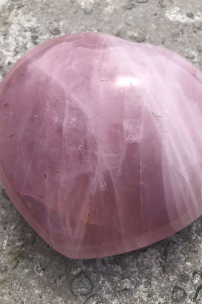 Natural Pink Rose Quartz Stone Heart-ThisBlueBird - Modern Vintage