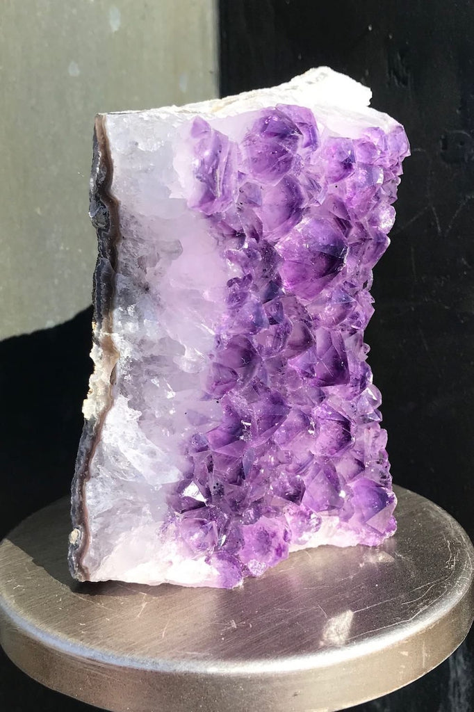Natural Purple Amethyst Druzy Cluster Slice - ThisBlueBird