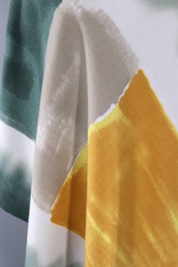 Pashmina Scarf Wrap / Mustard Yellow &amp; Green Ombre-ThisBlueBird - Modern Vintage
