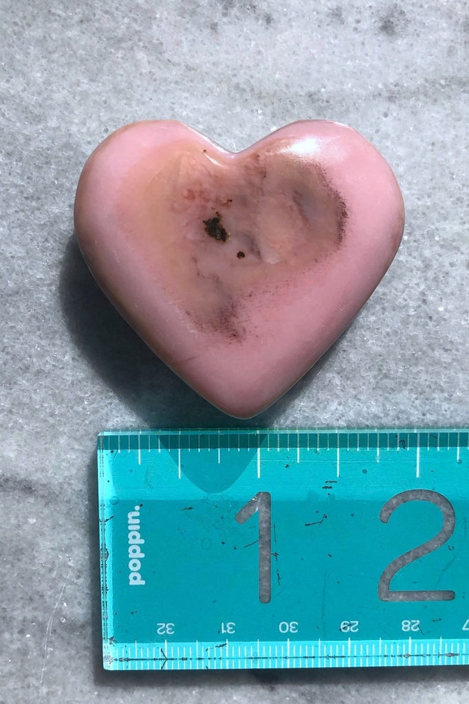Pink Opal Heart Pocket Stone-ThisBlueBird - Modern Vintage