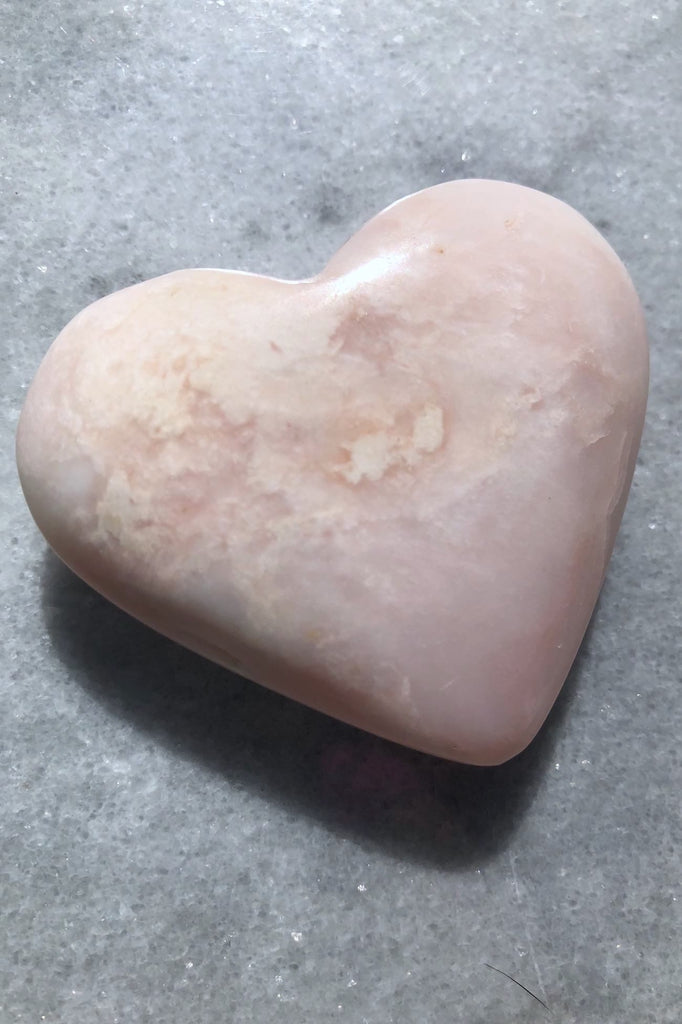 Pink Opal Peruvian Heart Stone-ThisBlueBird - Modern Vintage