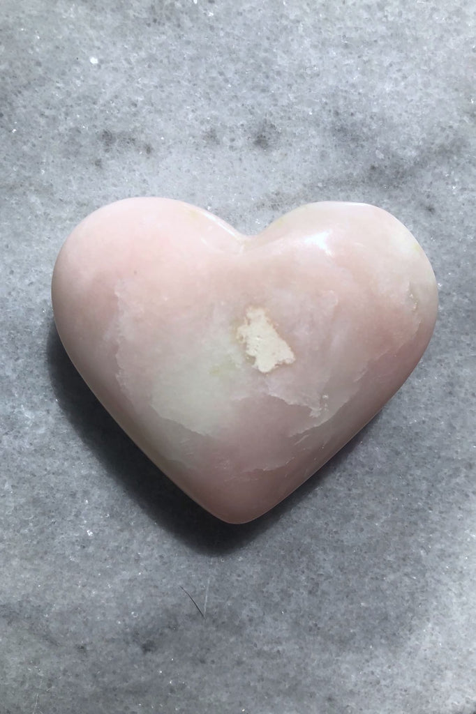 Pink Opal Peruvian Heart Stone-ThisBlueBird - Modern Vintage