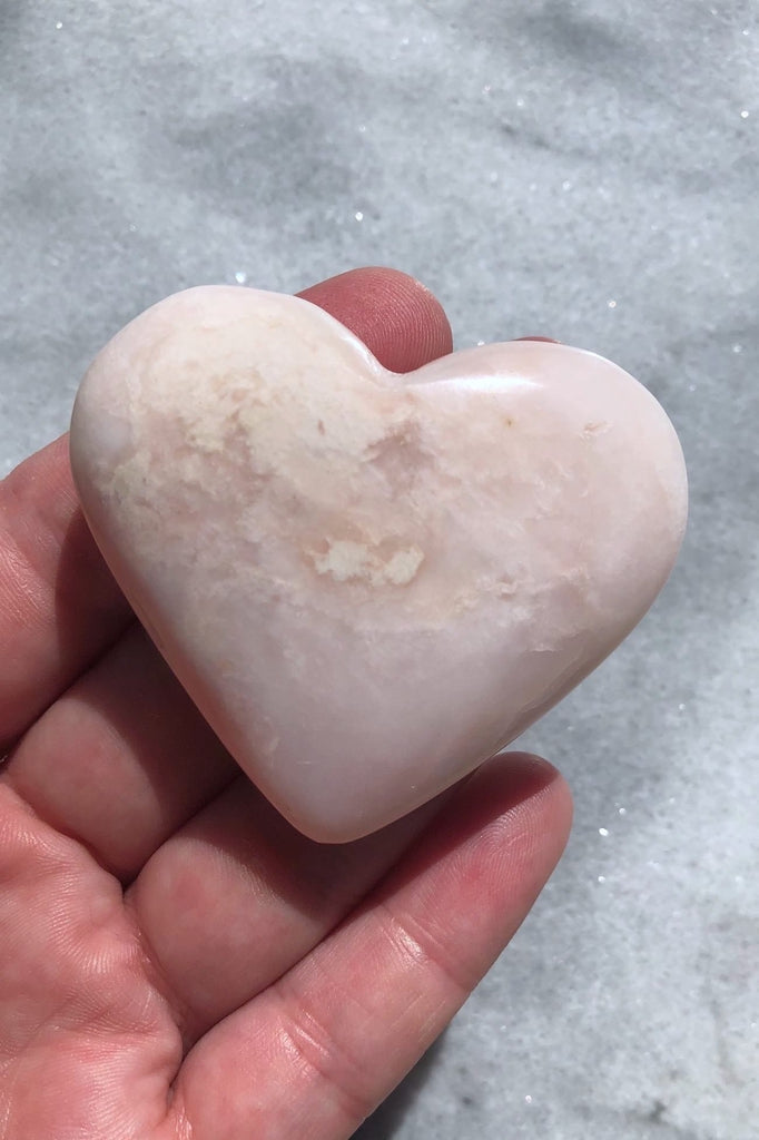 Pink Opal Peruvian Heart Stone-ThisBlueBird - Modern Vintage