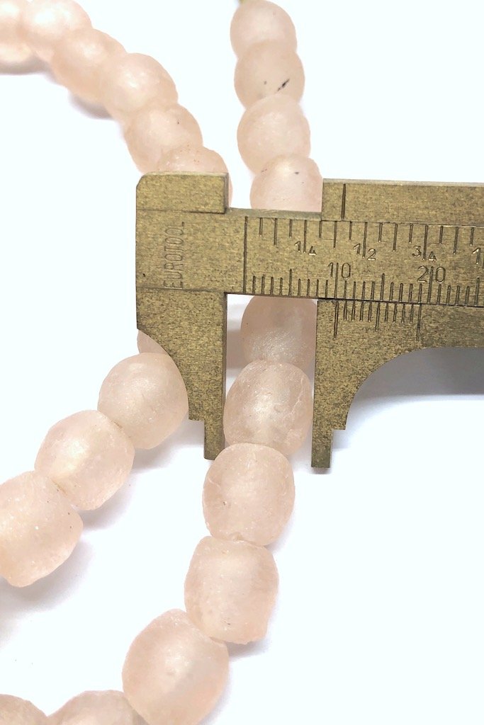Recycled Glass Beads - Blush Pink-ThisBlueBird - Modern Vintage