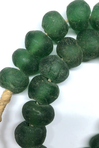 Recycled Glass Beads - Bottle Green-ThisBlueBird - Modern Vintage