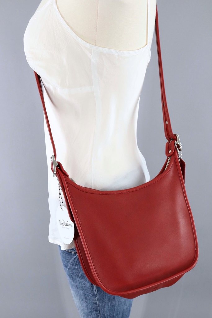 Red Leather Coach Janice Bag / B06D 9950 - ThisBlueBird