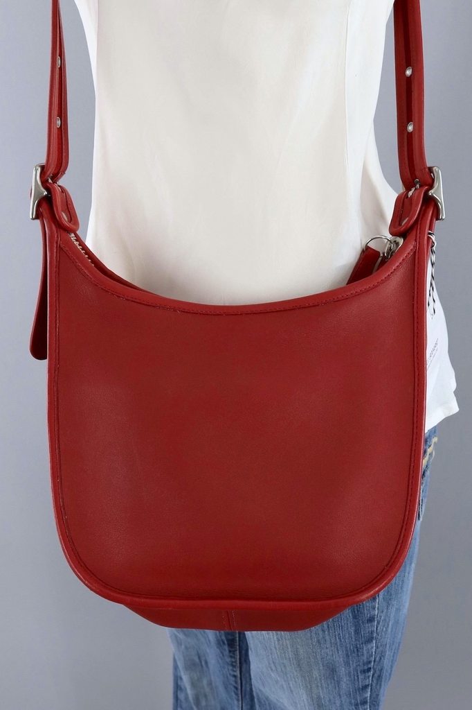 Red Leather Coach Janice Bag / B06D 9950 - ThisBlueBird