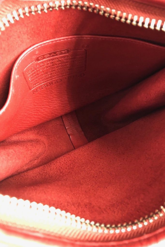 Red Leather Coach Janice Bag / B06D 9950 - ThisBlueBird