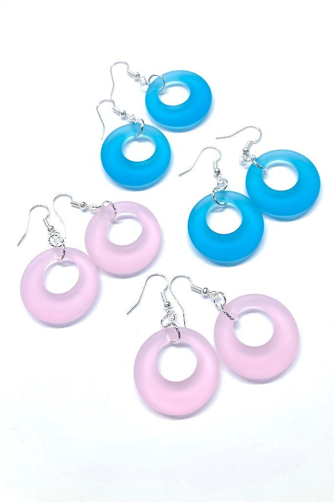 Sea Glass Donut Earrings-ThisBlueBird