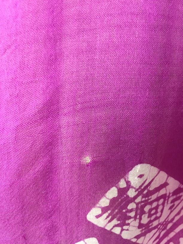 Silk Kaftan Dress / Vintage Indian Sari / Magenta Batik - ThisBlueBird
