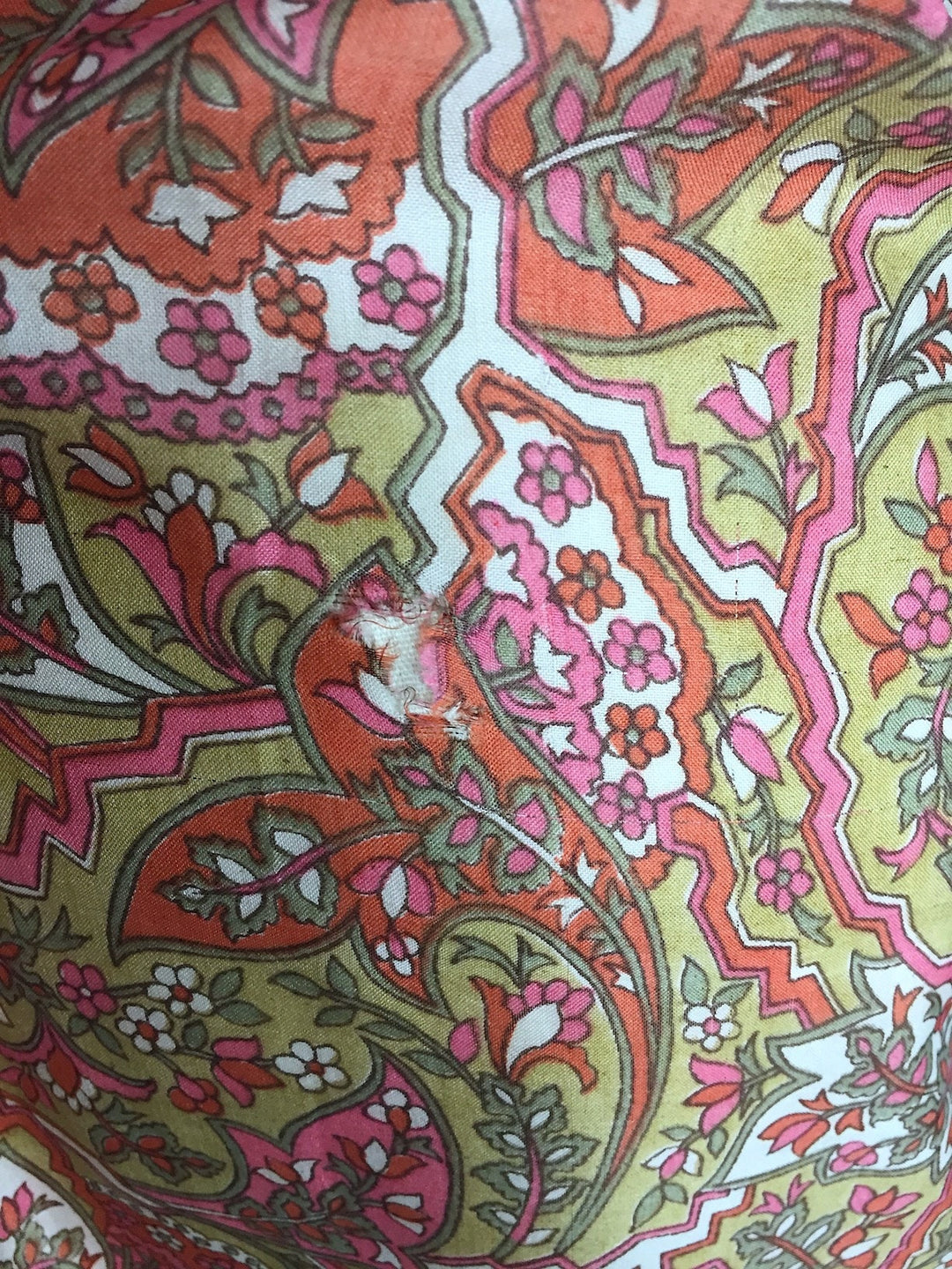 Silk Sari Robe / Autumn Orange Floral - ThisBlueBird
