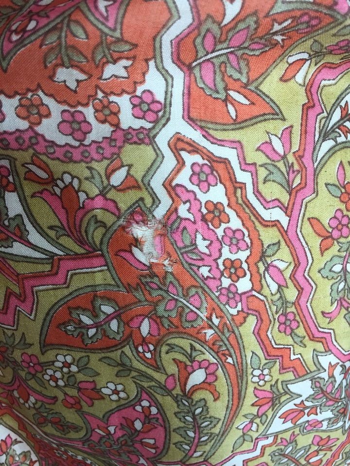 Silk Sari Robe / Autumn Orange Floral - ThisBlueBird