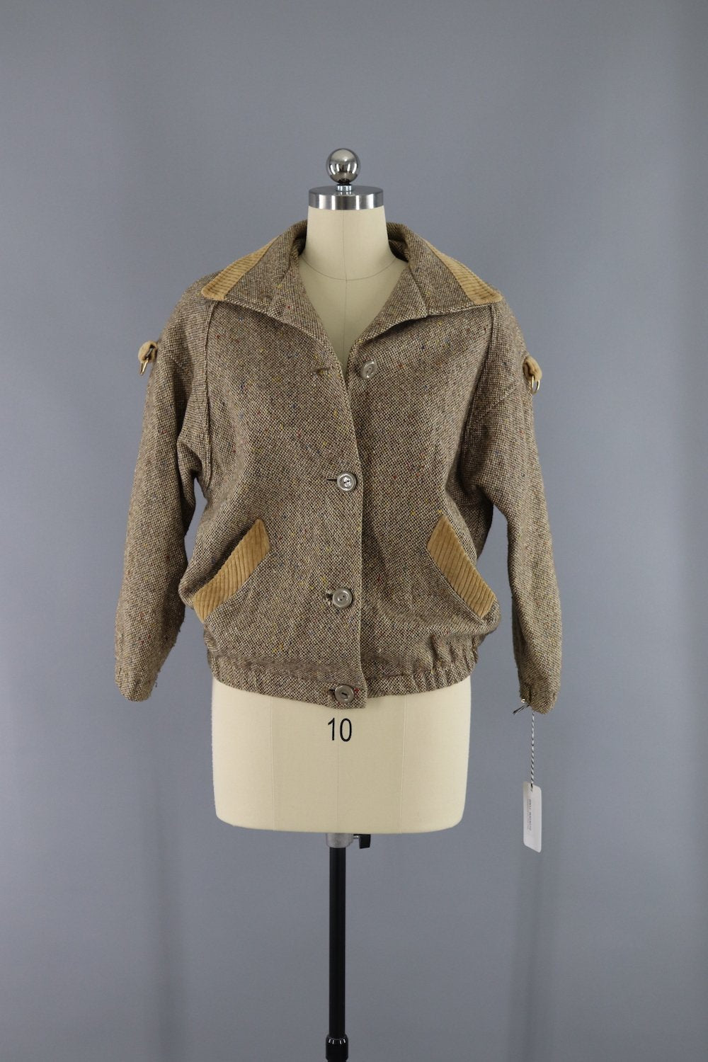 Vintage Confetti Tweed Wool Bomber Jacket / Snugkoat England - ThisBlueBird
