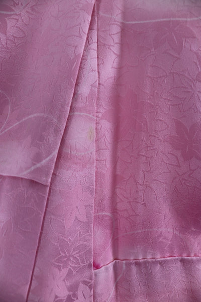 Vintage Silk Kimono Robe / Pink Butterflies - ThisBlueBird