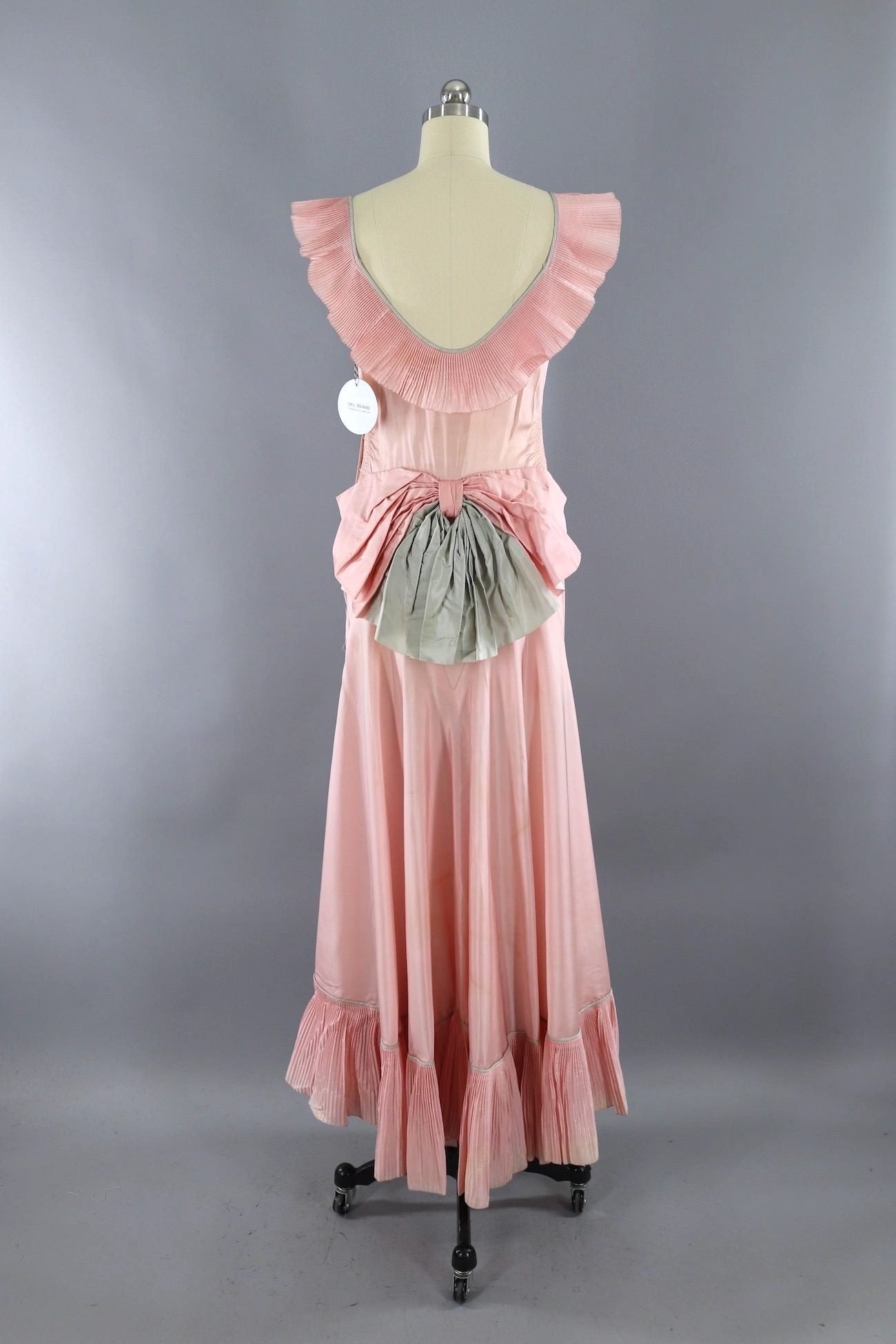 Vintage 1920s - 1930s Pink Evening Gown - ThisBlueBird