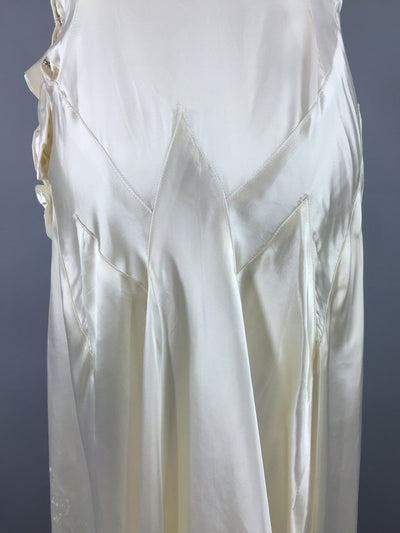 Vintage 1920s Wedding Dress / White Satin Bridal Gown – ThisBlueBird