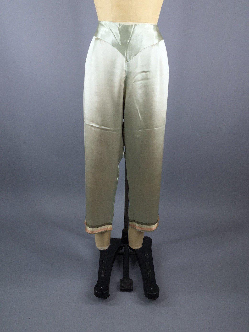 Vintage 1920s Silk Pajama Set - ThisBlueBird