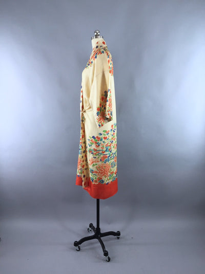 Vintage 1920s Silk Robe / Art Deco Wrapper - ThisBlueBird