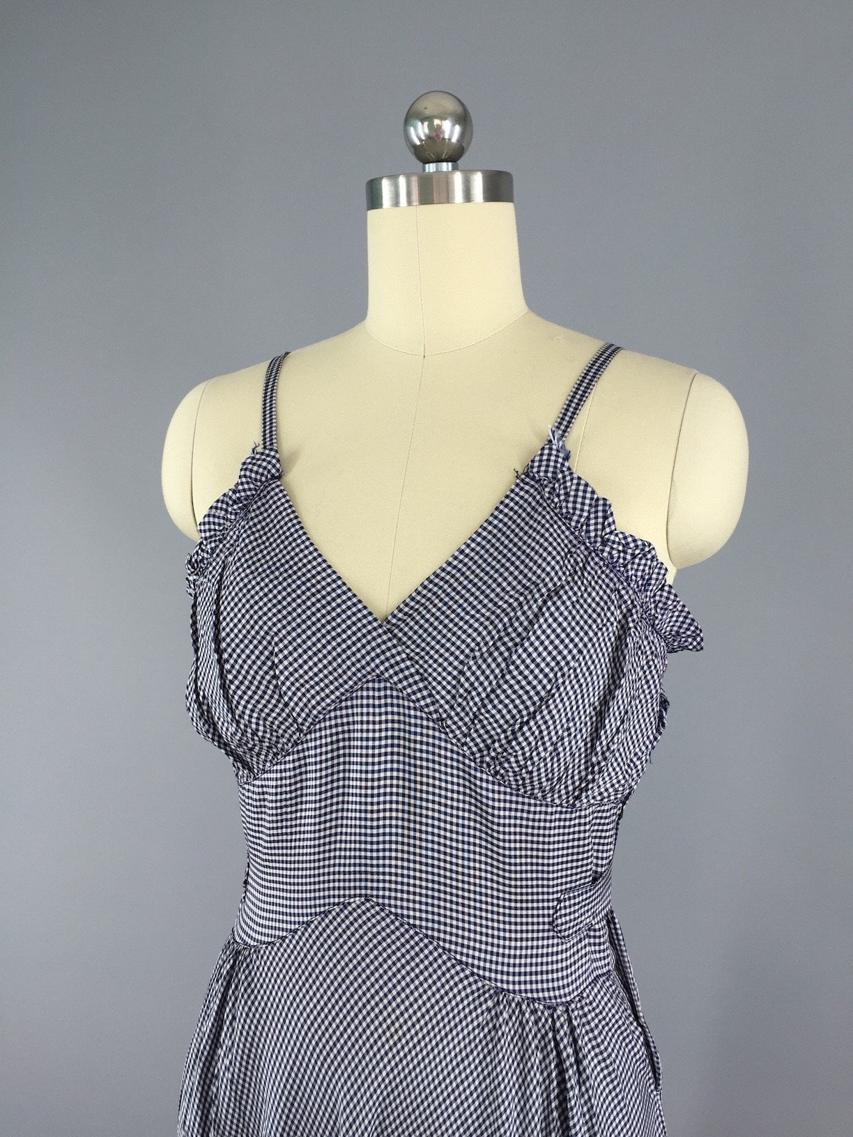 Vintage 1930s Bias Cut Gingham Dress & Jacket Set – ThisBlueBird