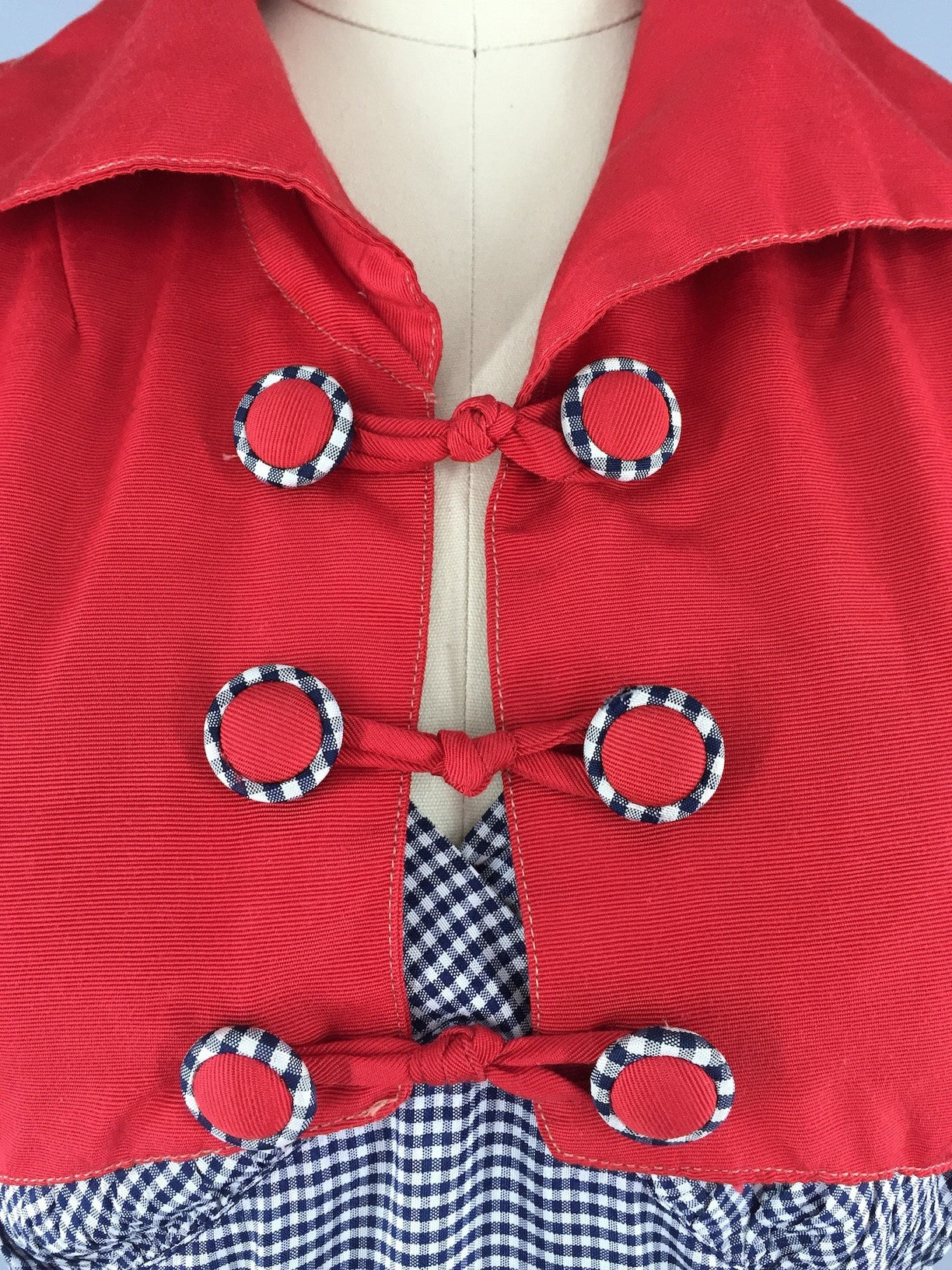 Vintage 1930s Bias Cut Gingham Dress & Jacket Set - ThisBlueBird