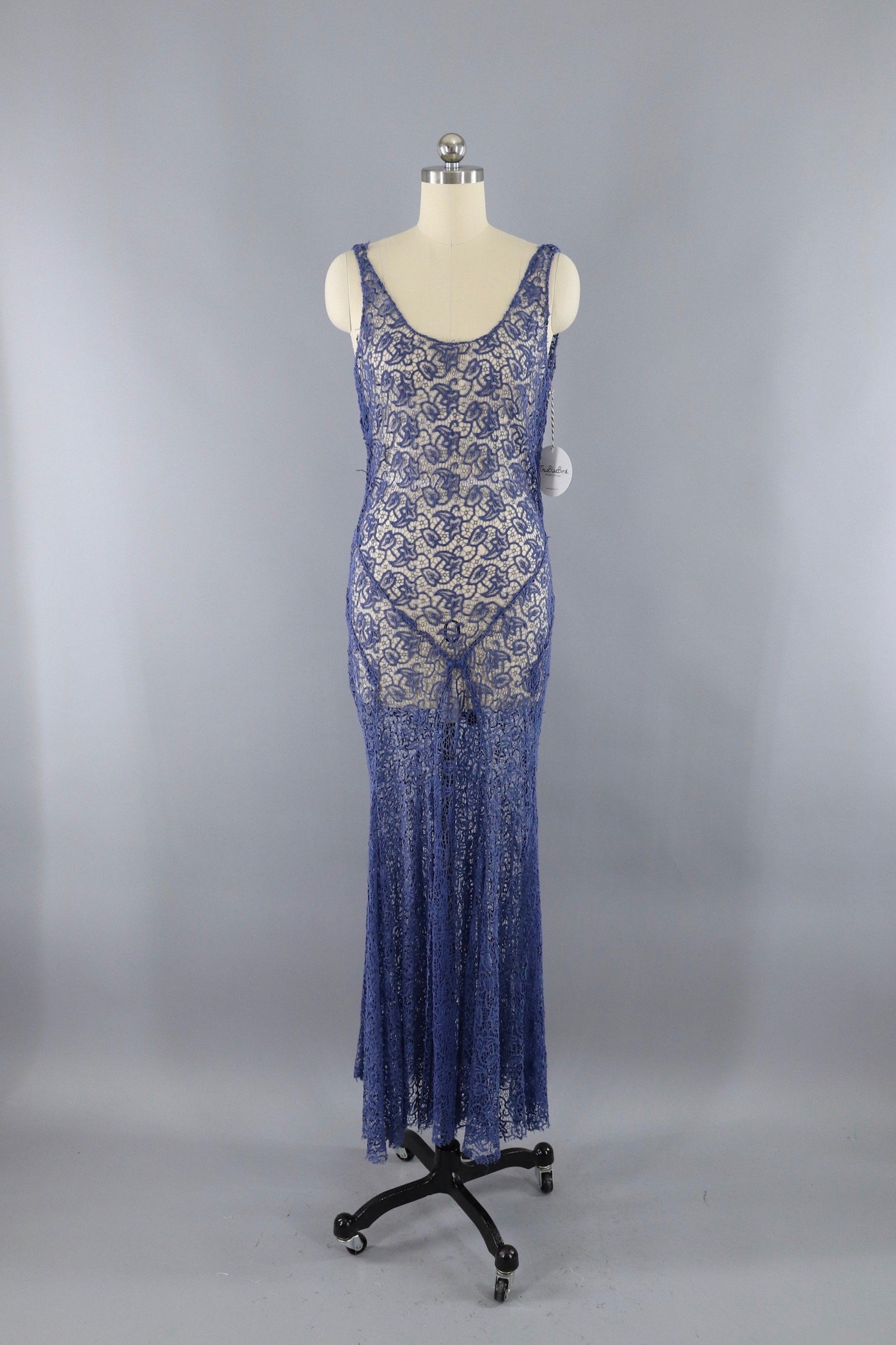 Vintage 1930s Bias Cut Lace Dress - ThisBlueBird