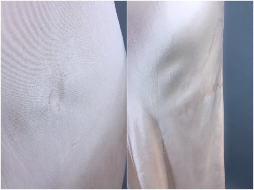 Vintage 1930s Bias Cut Peach Satin Nightgown - ThisBlueBird