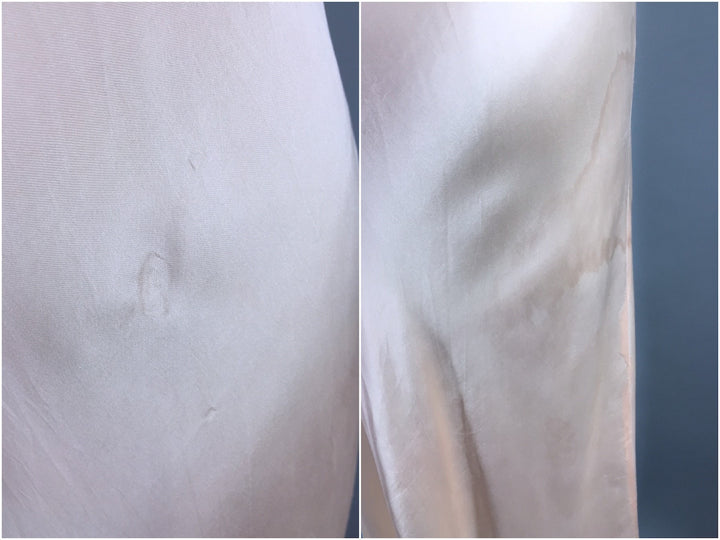 Vintage 1930s Bias Cut Peach Satin Nightgown - ThisBlueBird