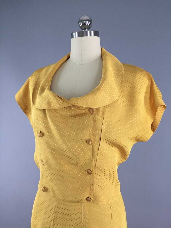 Vintage 1930s Day Dress / Skirt &amp; Blouse Set - ThisBlueBird