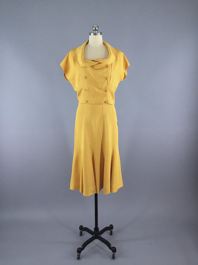 Vintage 1930s Day Dress / Skirt & Blouse Set - ThisBlueBird