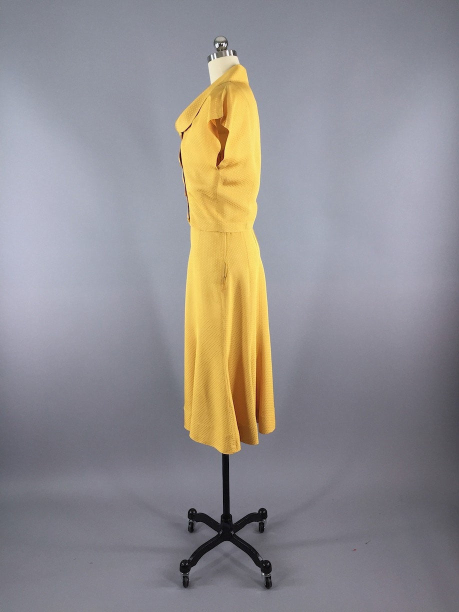 Vintage 1930s Day Dress / Skirt &amp; Blouse Set - ThisBlueBird