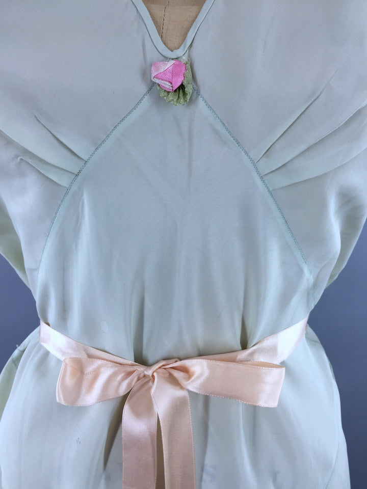Vintage 1930s Mint Green Beach Pajamas Jumpsuit - ThisBlueBird
