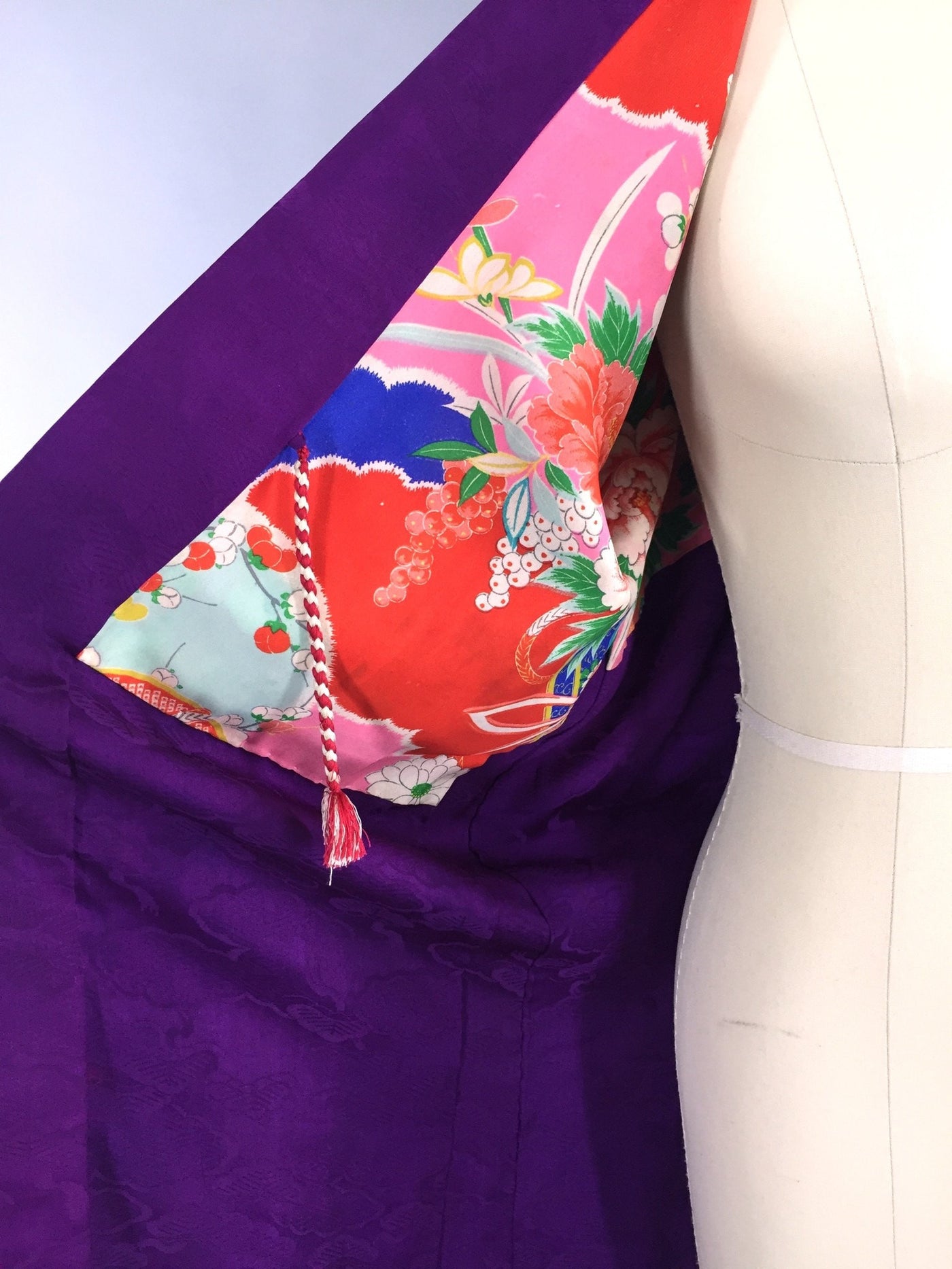 Vintage 1930s Silk Haori Kimono Cardigan / Deep Purple - ThisBlueBird