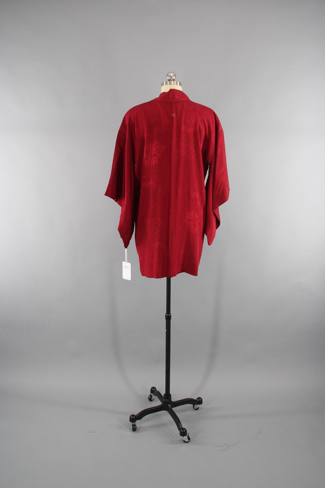 Vintage 1930s Silk Haori Kimono Jacket in Brick Red - ThisBlueBird