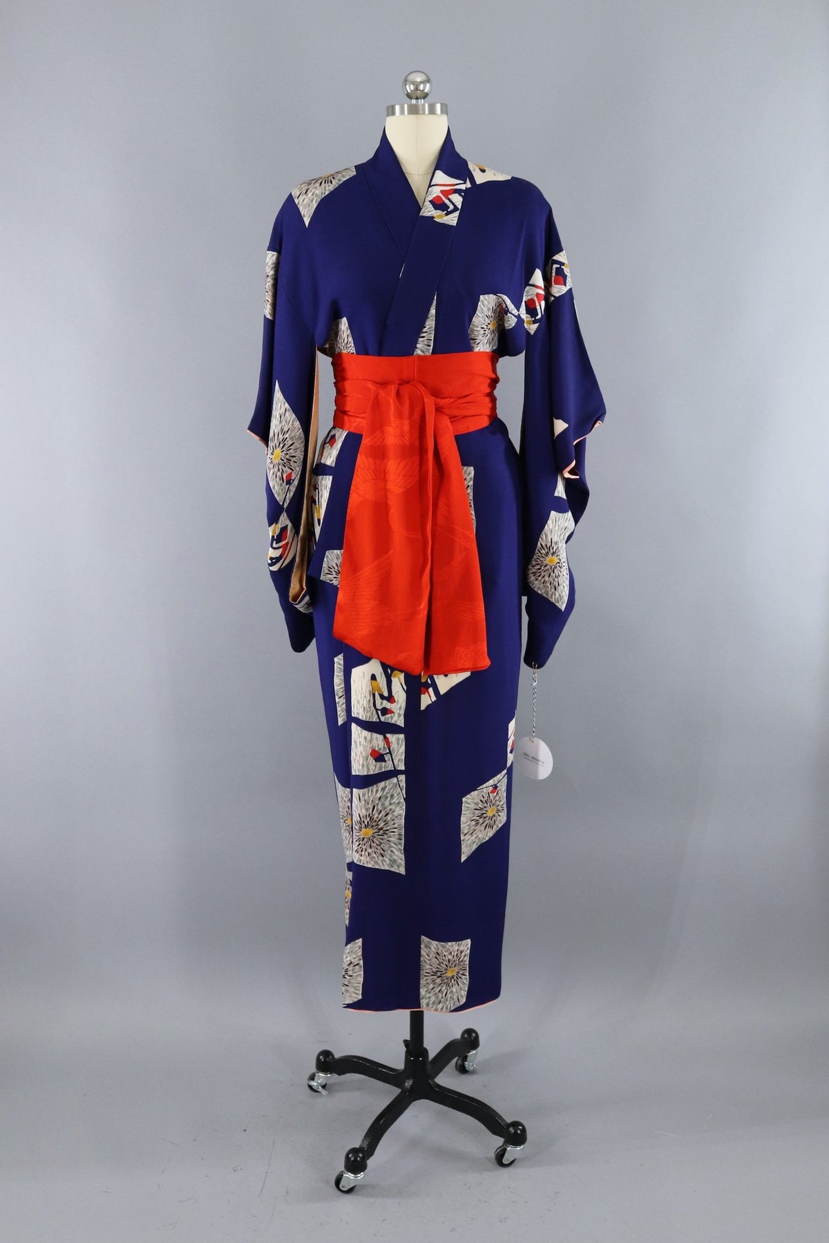 Vintage 1930s Silk Kimono Robe / Art Deco Blue Floral – ThisBlueBird