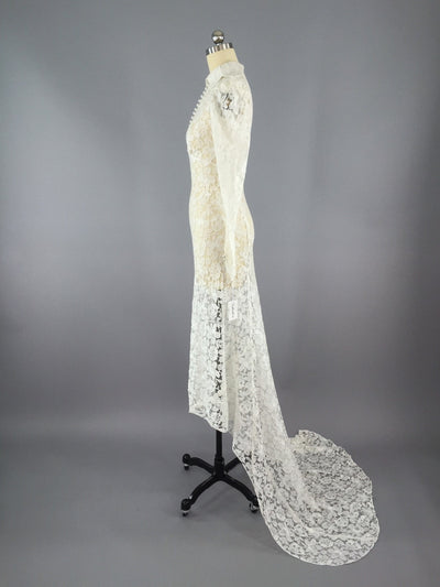 Vintage 1930s Wedding Dress / Ivory Lace - ThisBlueBird