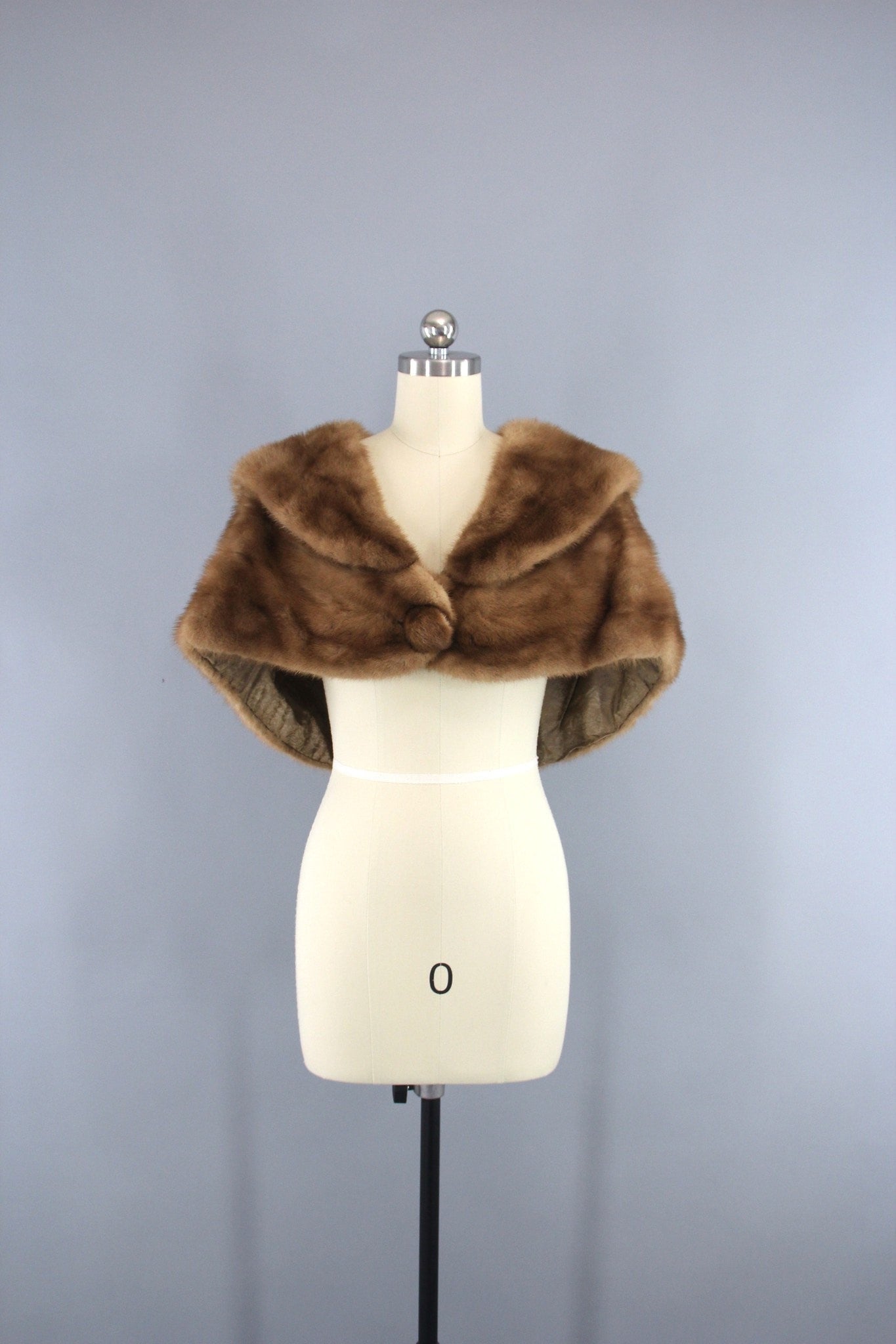 Vintage 1940s - 1950s Brown Fur Stole - ThisBlueBird