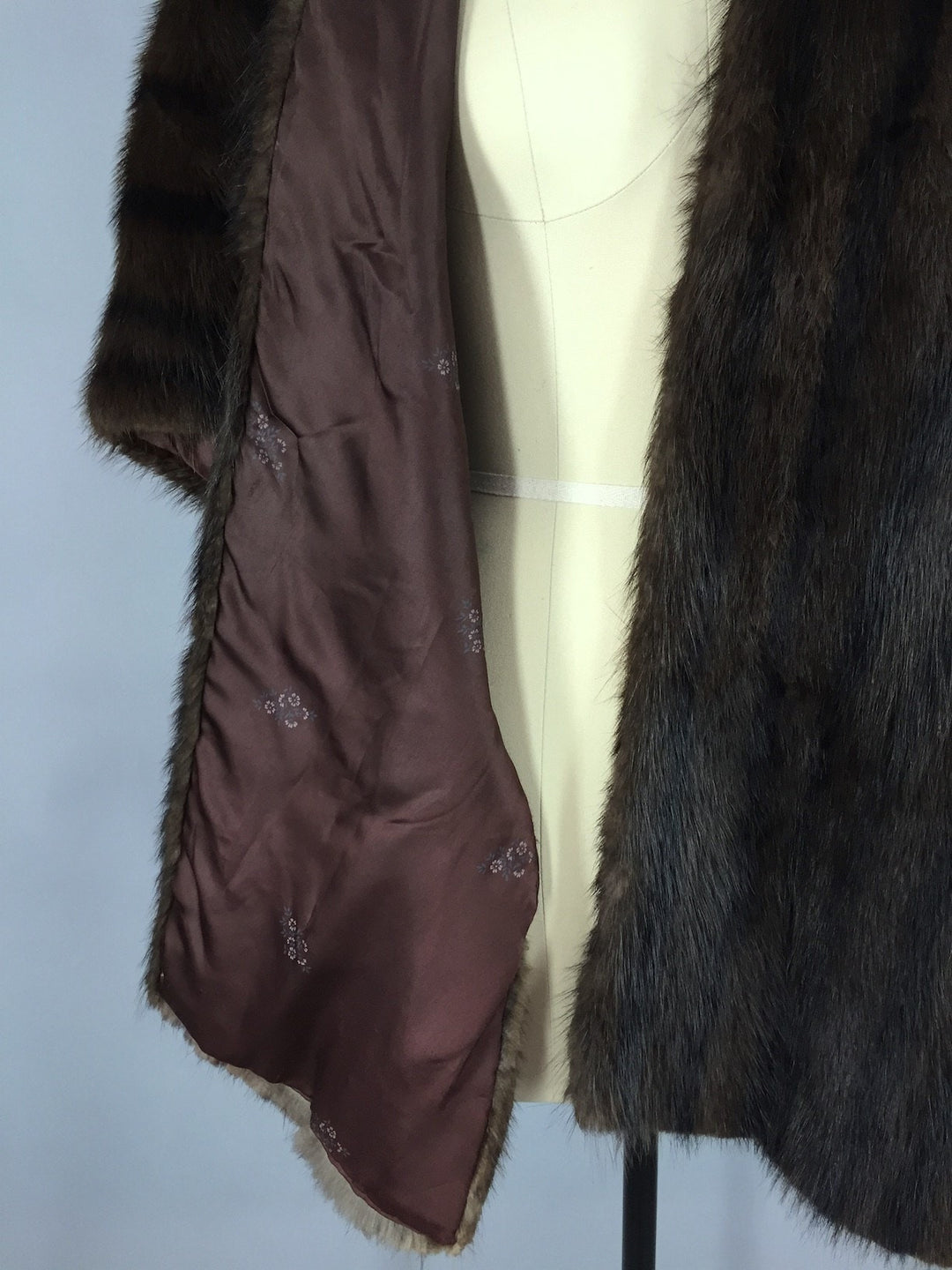 Vintage 1940s  - 1950s Mink Stole Fur Wrap - ThisBlueBird