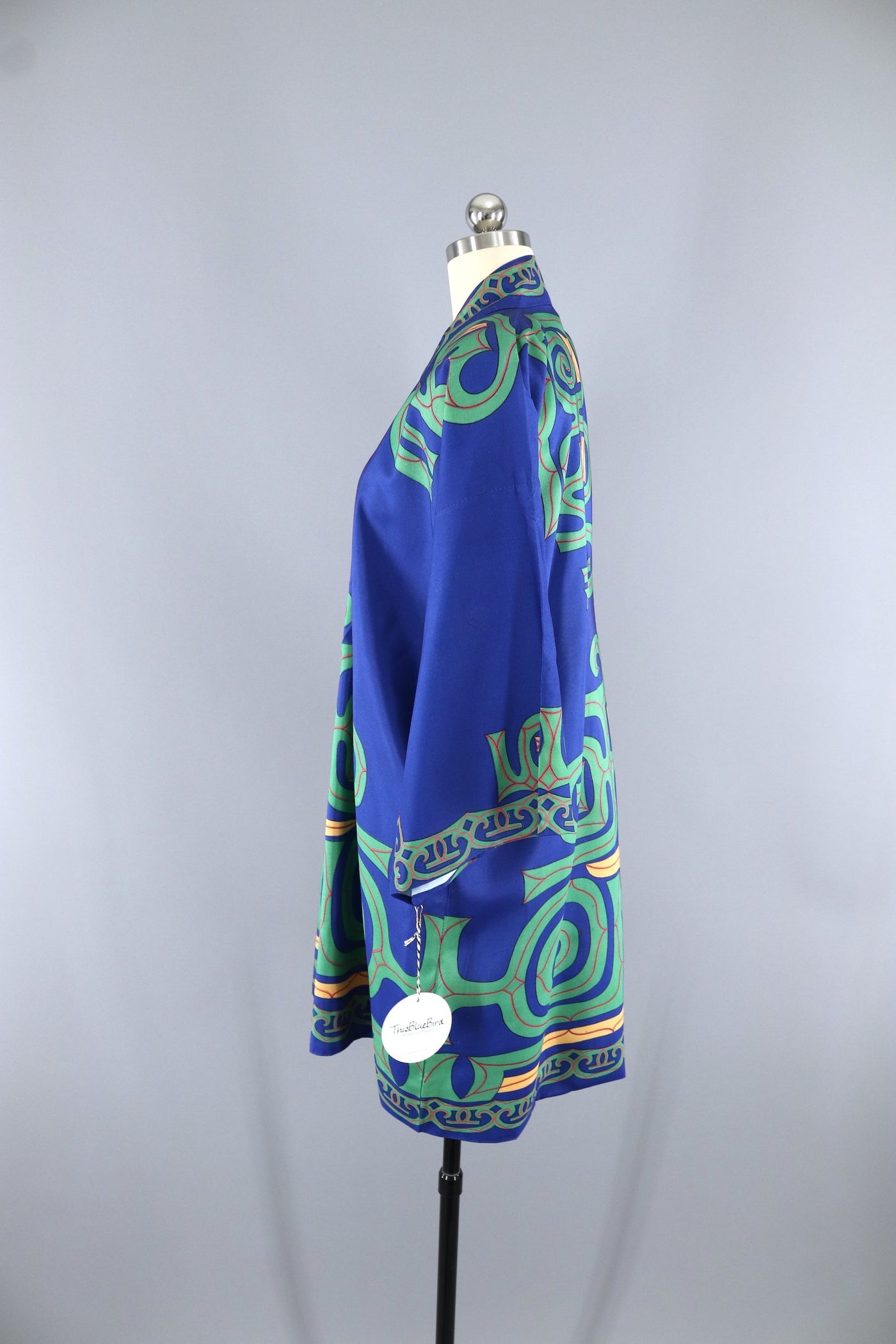 Vintage 1940s - 1950s Silk Kimono Robe / Hayashi Kimono Japan - ThisBlueBird