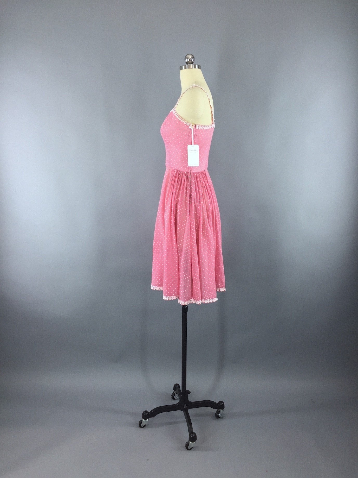 Vintage 1940s-50s Pink Swiss Dot Dress – ThisBlueBird