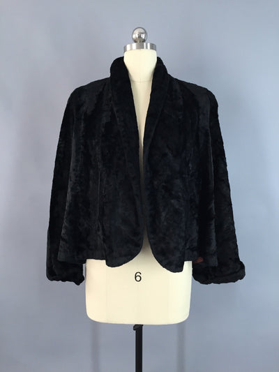 Vintage 1940s Fur Jacket / Swing Coat - ThisBlueBird
