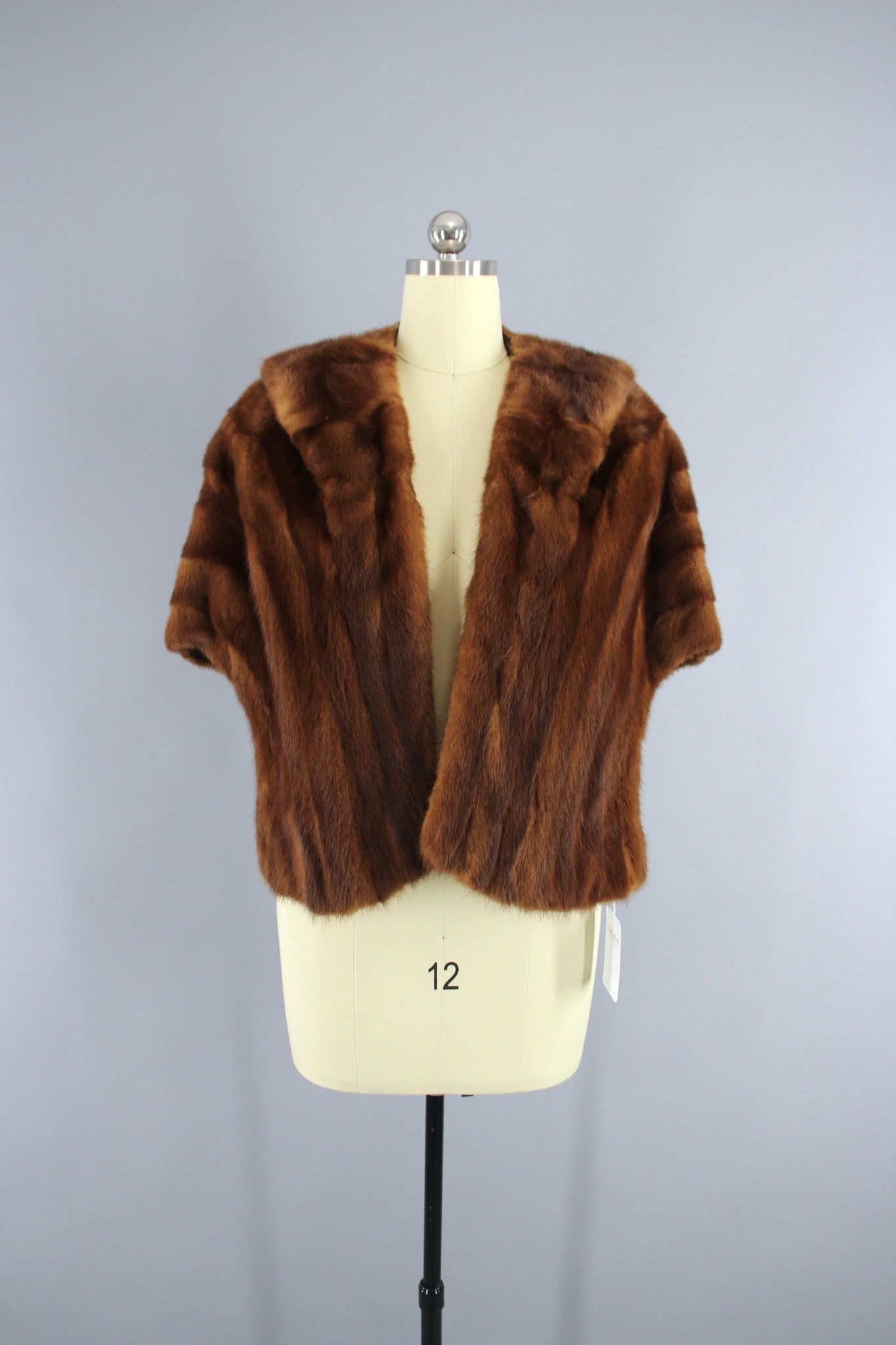 Vintage 1940s Fur Stole / Warm Red Brown - ThisBlueBird